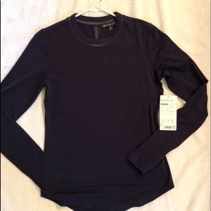 Long sleeve top tee shirt mesh
